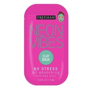 ✨ 3/$15 Freeman Neon Vibes Clay Mask – No-Stress Oil Absorbing with Blue Lotus